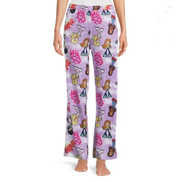 Women’s Juniors’ Bratz Print Comfy Lounge Pajama Sleep Pants, Size 2X - Picture 3 of 6